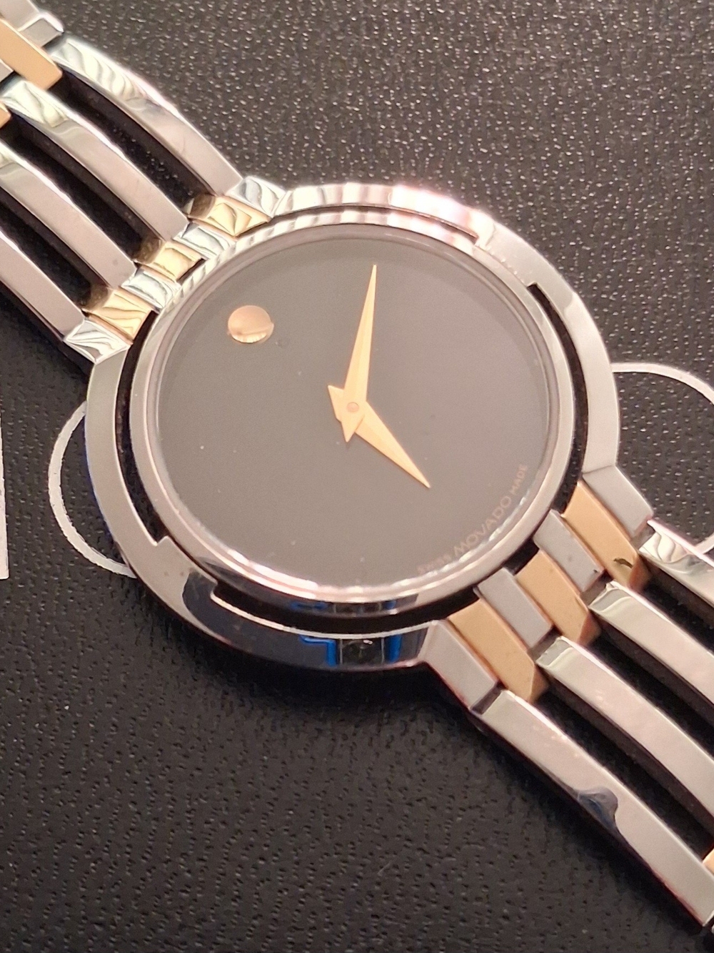 Movado Watch Two-Tone Dress Watch - Black Dial $1295